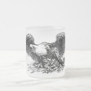 Tasse en verre givré d'Eagle de guerre