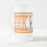 Tasse en verre glacé: Motif Tribal