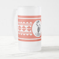 Tasse en verre glacé: Motif Tribal
