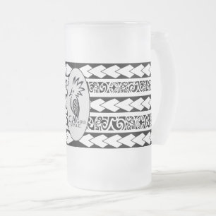 Tasse en verre glacé. Tribal Ethnic