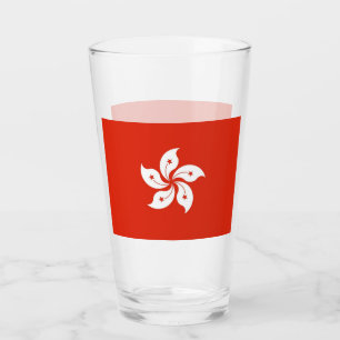 Tasse en verre patriotique avec drapeau de Hong Ko