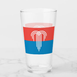 Tasse en verre patriotique avec drapeau de Kansas