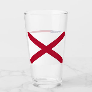 Tasse en verre patriotique avec drapeau de l'Alaba