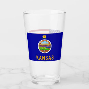 Tasse en verre patriotique avec le drapeau du