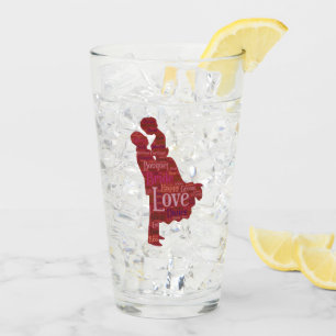 Tasse en verre pour joli couple