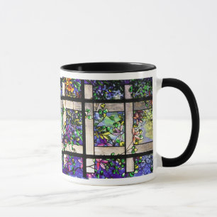 Tasse en verre souillé de Tiffany de jardin