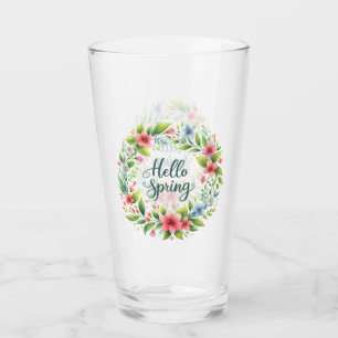 Tasse en verre - Vaisselle florale de printemps