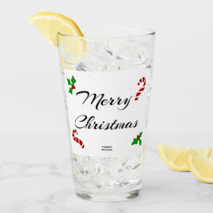 Tasse en verre Vœux de Noël