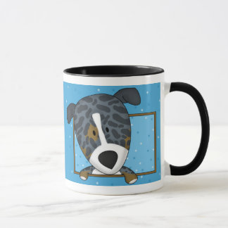 Tasse encadrée de chien de léopard de Catahoula de