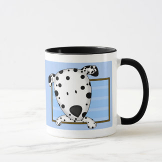 Tasse encadrée de Dalmate de bande dessinée