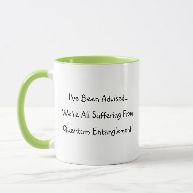 Tasse "Enchevêtrement Quantique" drôle  (Gauche)