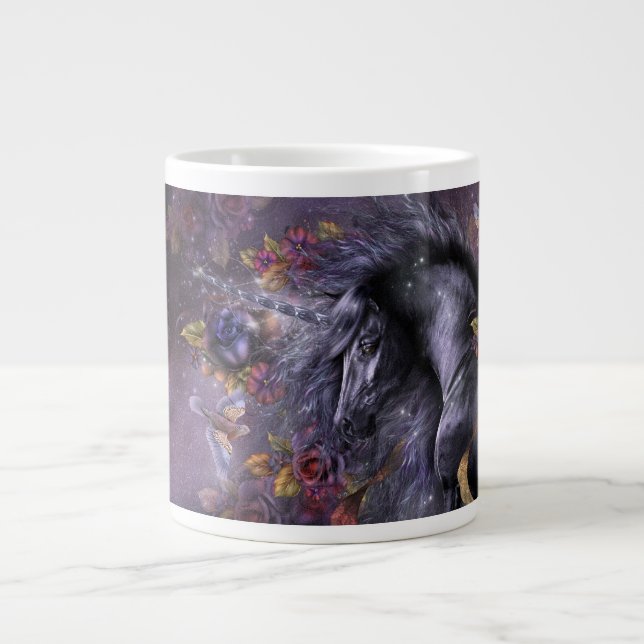 Tasse enorme de spécialité de licorne de rose de (Devant)