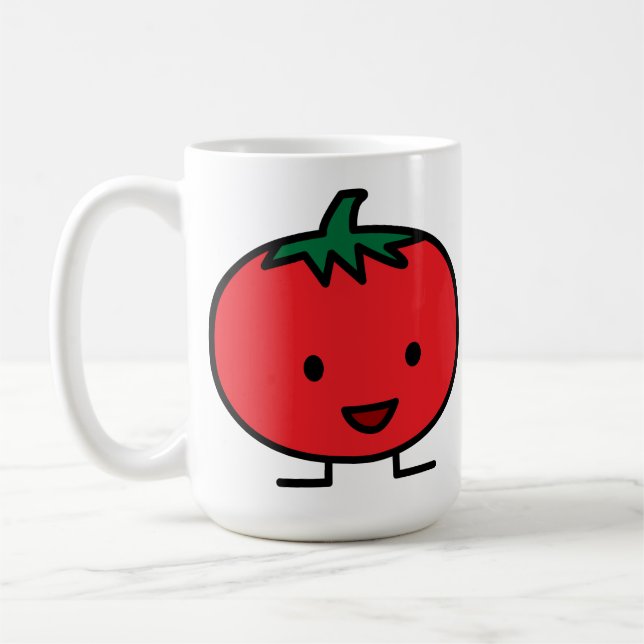Tasse énorme heureuse de tomate (Gauche)