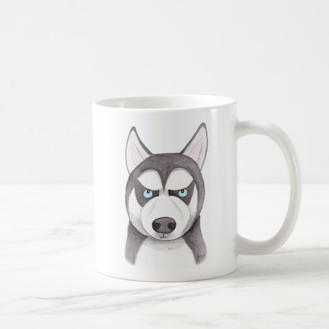 Tasse enrouée heureuse de chien de visage enroué (Droite)