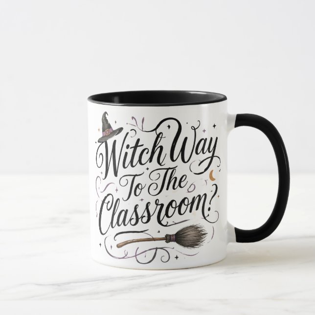 Tasse Enseignant Halloween Sorcière Chemin vers la (Droite)