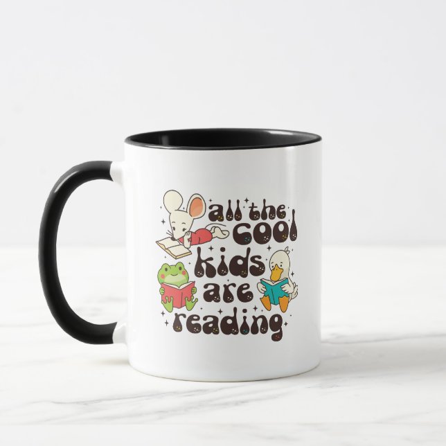 Tasse enseignant Tous les enfants branchés lisent (Gauche)