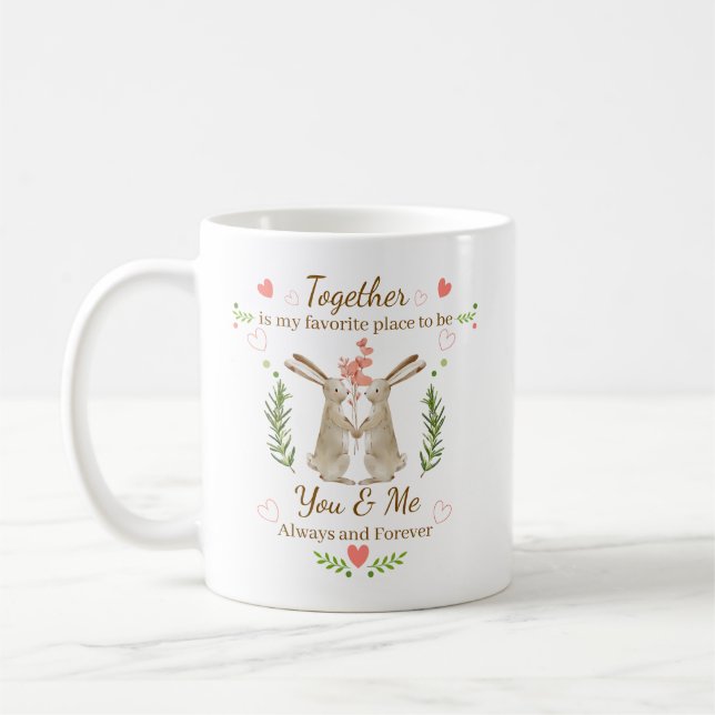 Tasse Ensemble Toi & Moi - Tasse Adorable Couple d (Gauche)