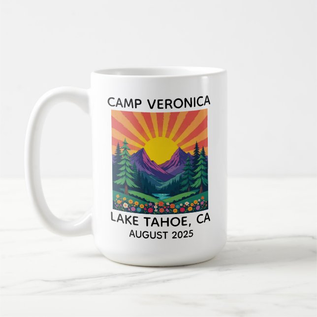 Tasse Enterrement de Vie de Jeune Fille Camp perso (Gauche)