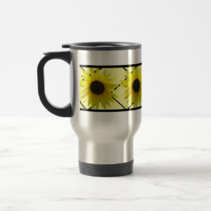 Tasse entrecroisée de voyage de tournesol