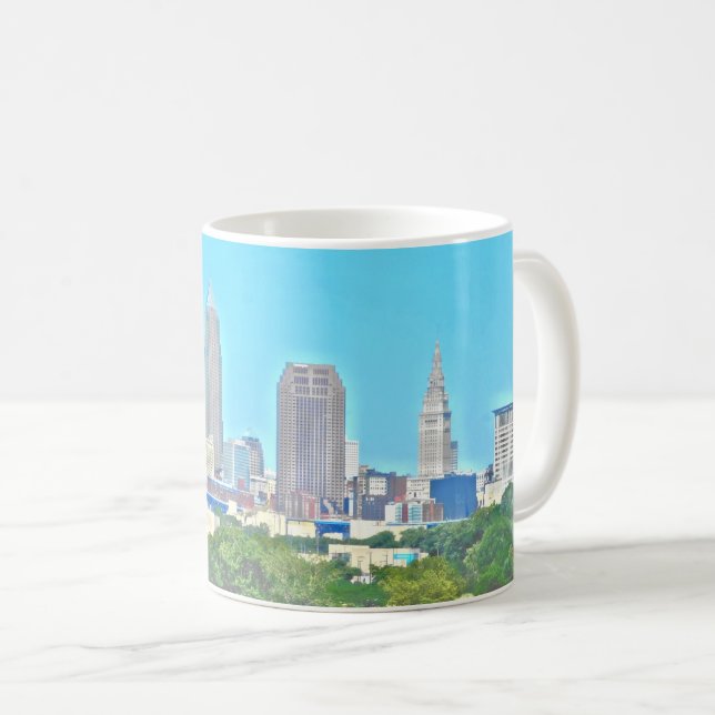 Tasse enveloppante d'horizon de Cleveland, Ohio (Devant droit)