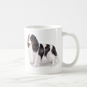 Tasse : Épagneul de roi Charles cavalier tricolore