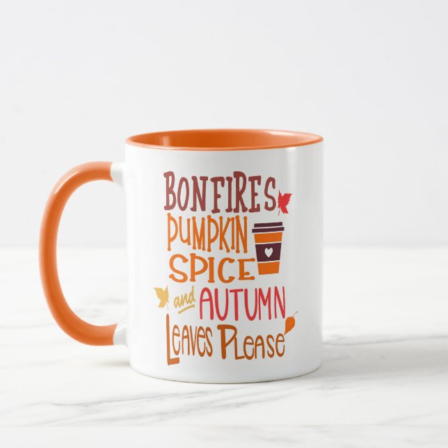 Tasse Épice de Citrouille d'Automne (Gauche)