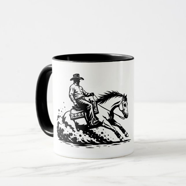 Tasse équestre occidentale de cheval de cowboy (Devant gauche)