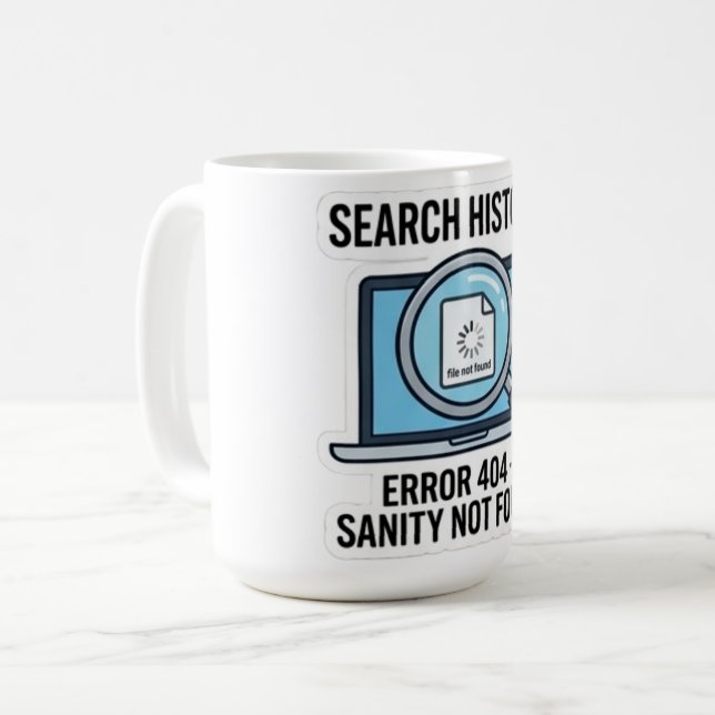 Tasse Erreur 404 - Mug IT drôle de café (Devant gauche)