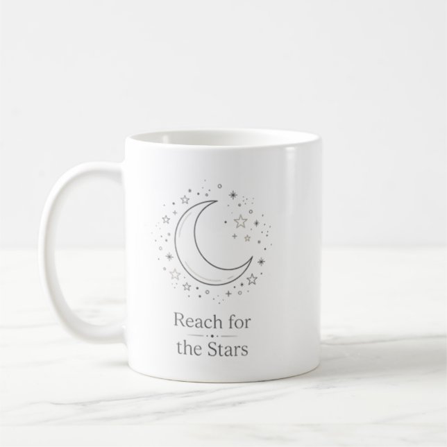 Tasse esthétique de la lune « Atteindre les étoile (Gauche)
