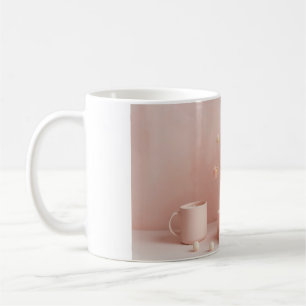 Tasse esthétique rose blush - Tasse fleurs séchées