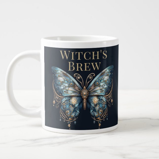 Tasse esthétique sombre à papillon de nuit céleste (Gauche)