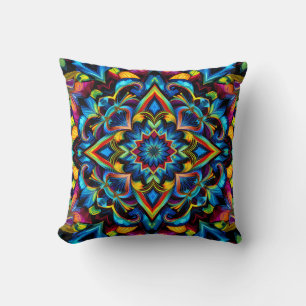 Tasse et oreiller à motif mandala kaléidoscope col