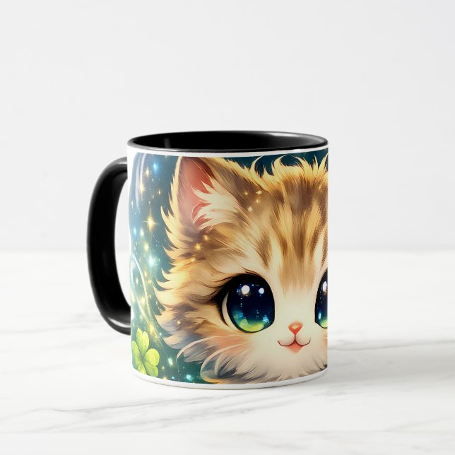 Tasse et oreiller de chat magique adorable – Fanta (Devant gauche)