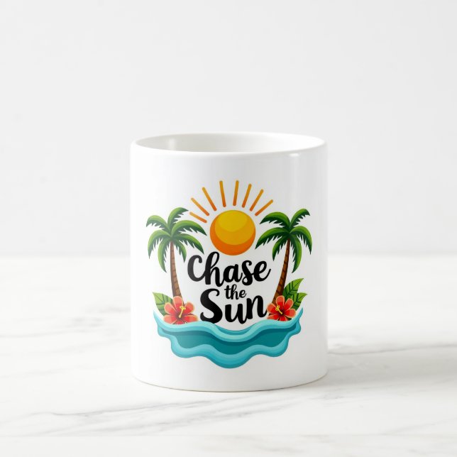Tasse Été Dessin Animé Tropical Poursuite du Solei (Centre)