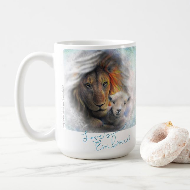 Tasse "Étreinte de l'amour" (Avec donut)