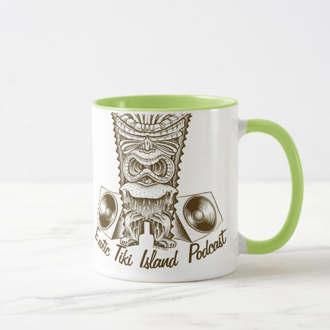 Tasse exotique de Podcast d'île de Tiki (Droite)