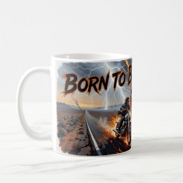 Tasse Explosion de motard du désert Né pour être s (Gauche)