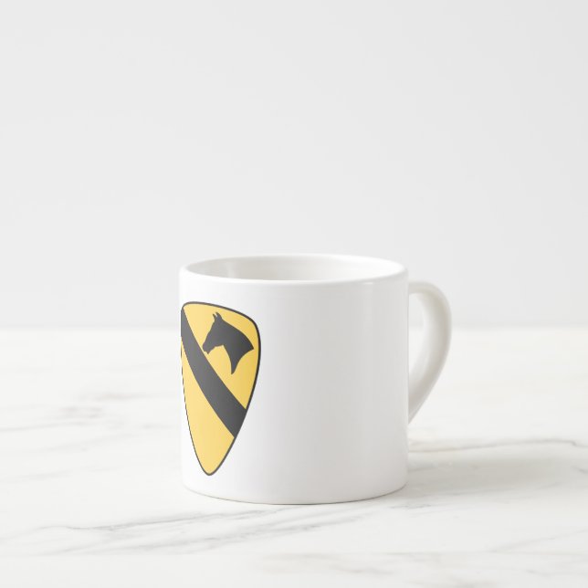 Tasse Expresso 1ère division de cavalerie Patch Patriotic (Devant droit)