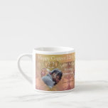 Tasse Expresso 22e anniversaire du Mariage - Photo en cuivre Clad<br><div class="desc">Vous cherchez ce coeur floral romantique et copieux pour votre 22ème ou 7ème anniversaire de coupe expresso? Avec ta photo,  elle adore ? Alors vous êtes au bon endroit !</div>