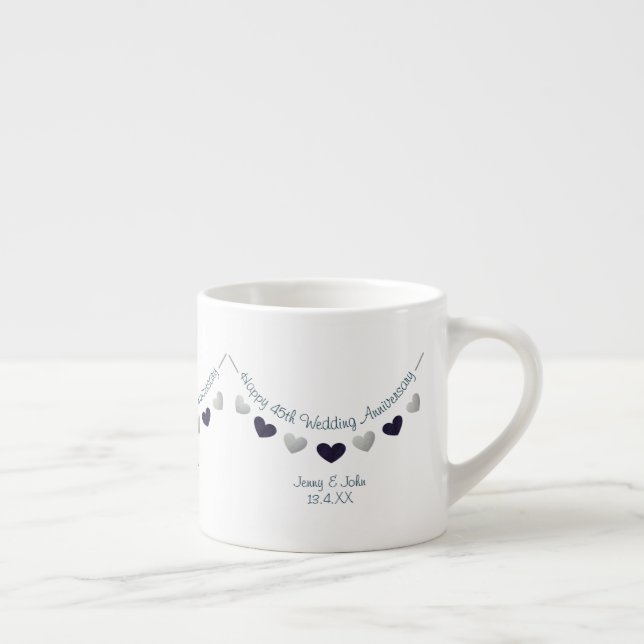 Tasse Expresso 45e anniversaire Mariage Sapphire mari et femme (Droite)