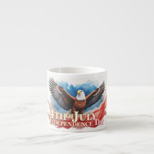Tasse Expresso 4 juillet Aigle – Conception d'art patriotique