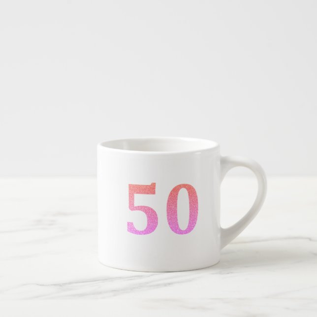 Tasse Expresso 50e anniversaire 50 Cinquante cinquantième Parties (Droite)
