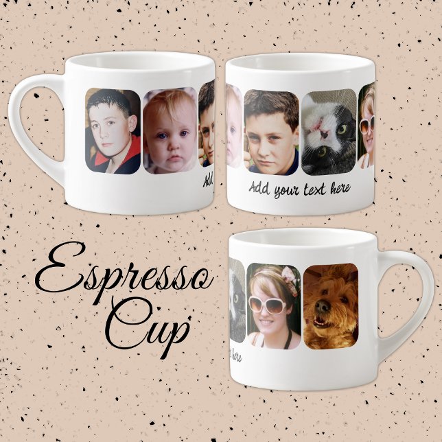 Tasse Expresso 6 collage photo ajouter du texte blanc (Créateur téléchargé)