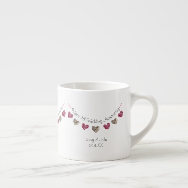 Tasse Expresso 7e (ou toute autre) Mariage Anniversaire mari et f (Droite)