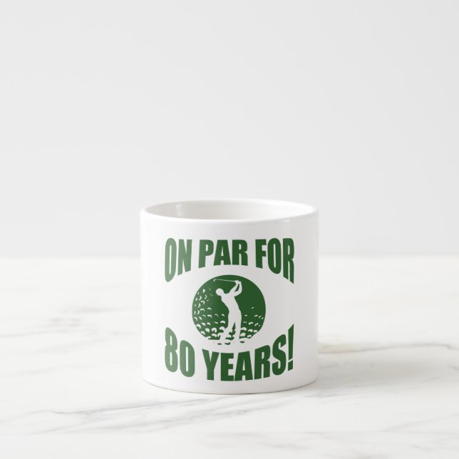 Tasse Expresso 80e anniversaire de Golfer (Devant)