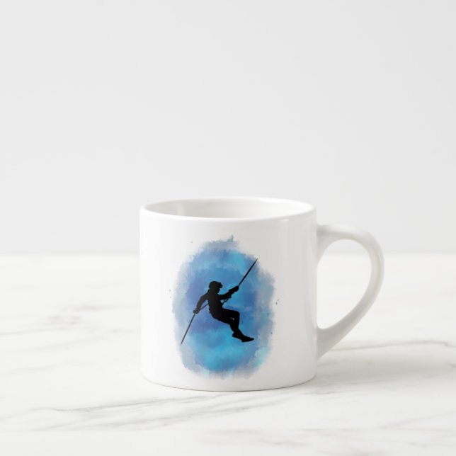 Tasse Expresso Abseiling Watercolor Rappelling Mountain Climat (Droite)