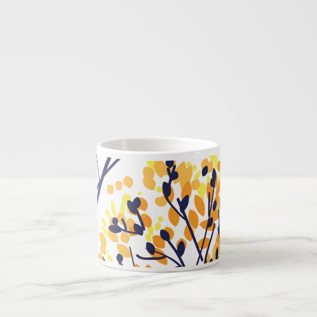 Tasse Expresso Abstrait arbre d'automne Motif moderne (Devant)