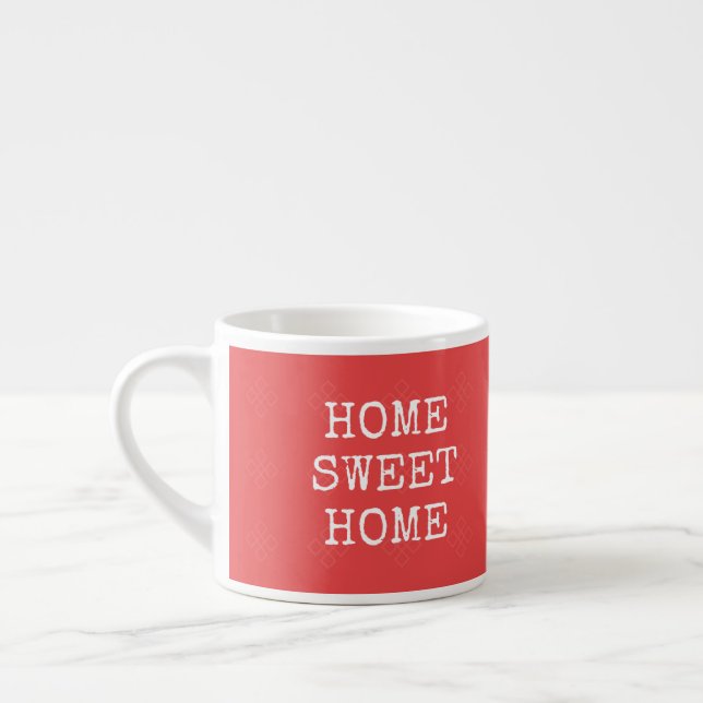 Tasse Expresso Accueil douce maison citation corail minimal (Gauche)