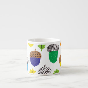 Tasse Expresso Acorn Automne : Motif Vintage.