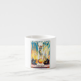 Tasse Expresso Affiche 1933 vintage de Chicago d'Exposition